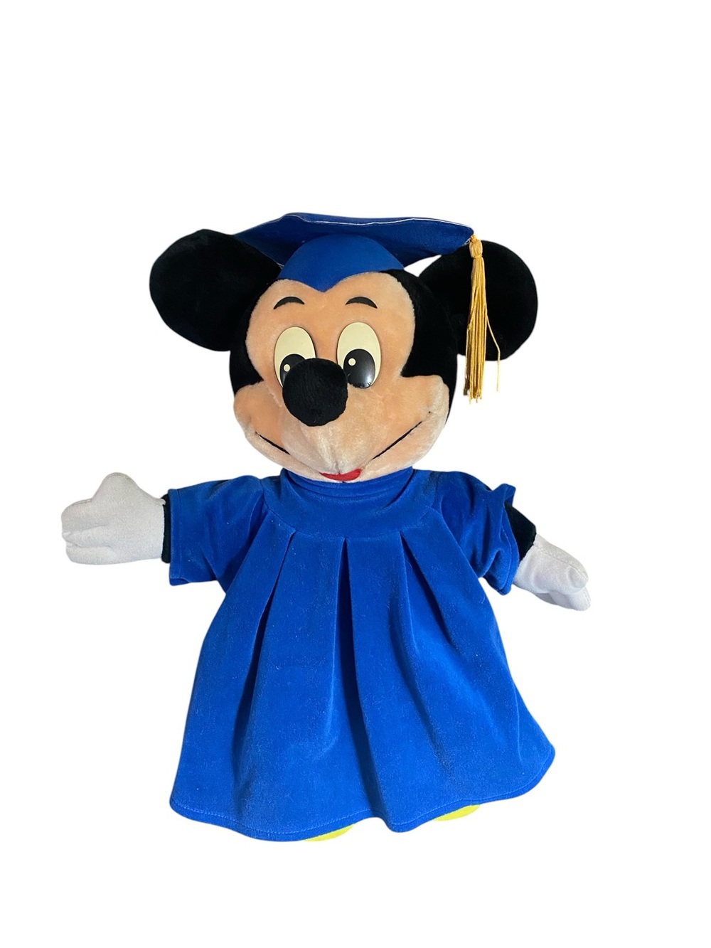 Vintage 1990 Mickey Mouse GRADUATION Disney 19” Plush Stuffed Animal gift